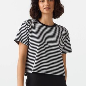 Vetta Cropped tee stripe